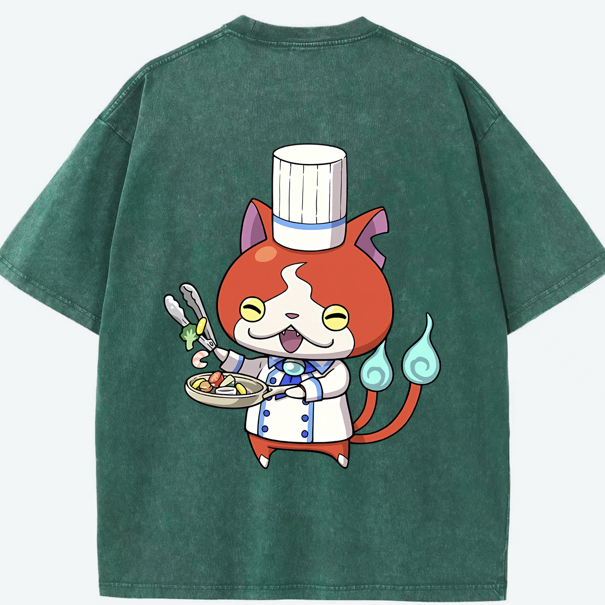 （画像用） 妖怪ウォッチ Yo-kai Watch 綿100% ヴィンテージ風 半袖Tシャツ（背面プリント）